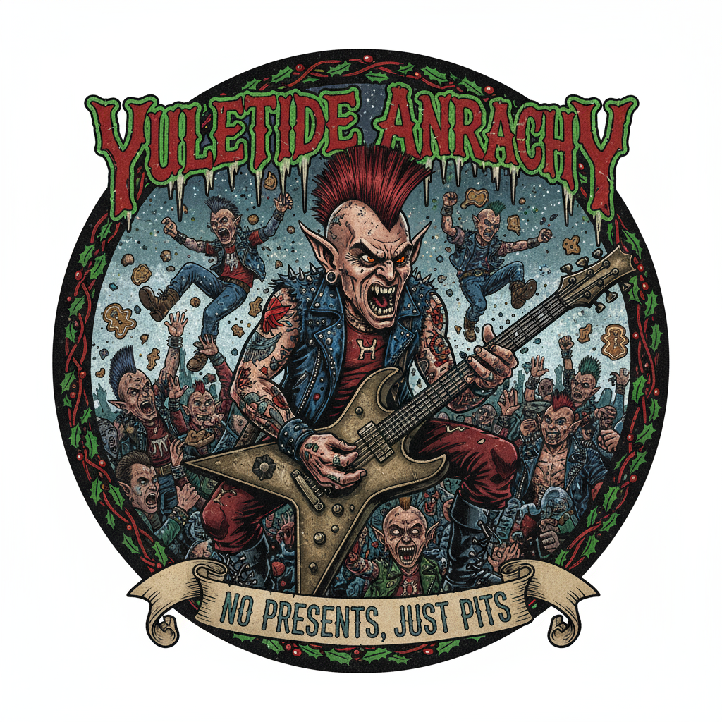 YULETIDE ANARCHY NO PRESENTS JUST PITS! T-Shirt